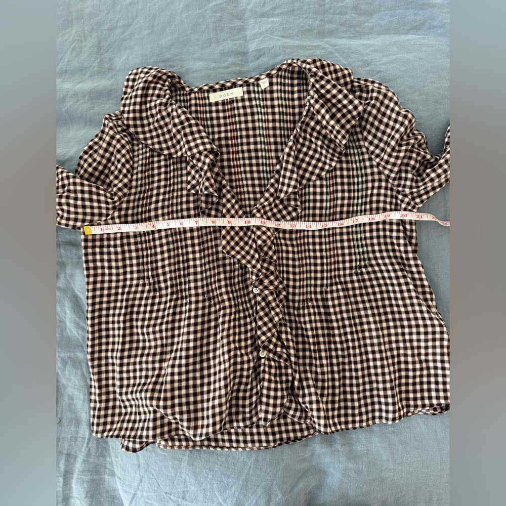 🍂 Doen Hardy top in Delphine Plaid size Large. *see notes pls - Picture 12 of 16